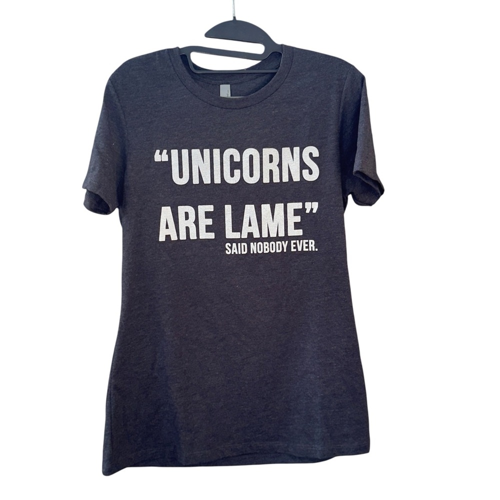 Next Level Apparel Light Gray Unicorn Shirt